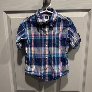 Janie and Jack Boys SS Plaid Shirt - Size 2T